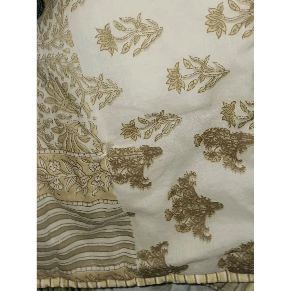 Set Of 2 Pottery Barn Standard Quilt Patchwork Pillow Sham Cotton French Countr